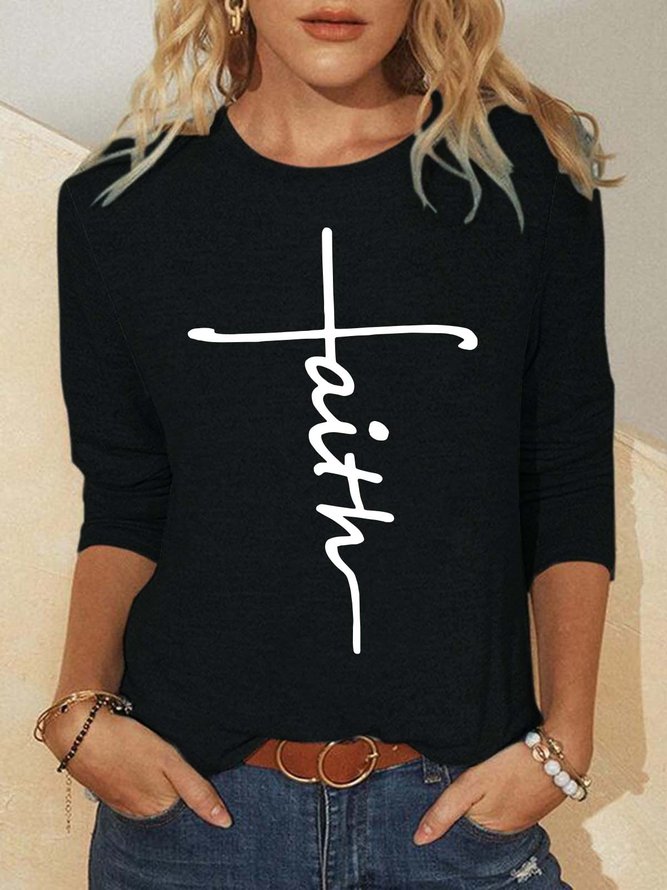 Funny Words Faith Casual T-shirt