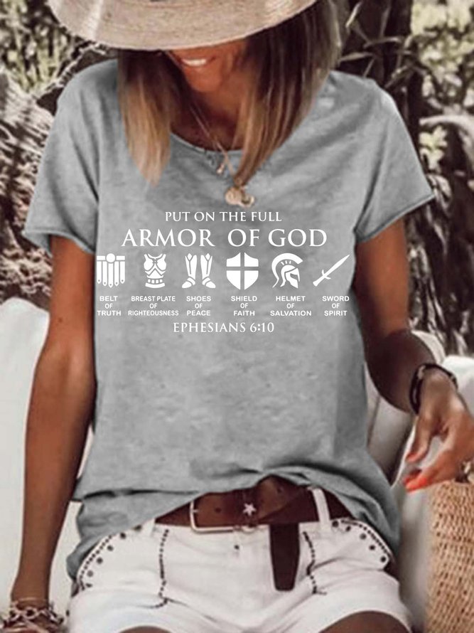 Put On The Full Armor Of God Crew Neck T-shirt
