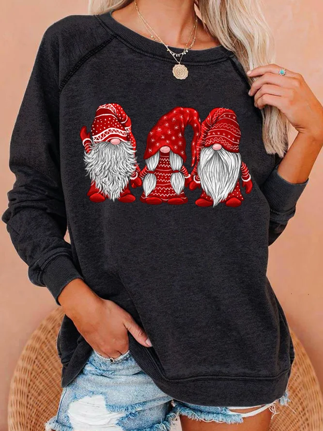 Christmas Santa Gnomes Casual Sweatshirts | lilicloth