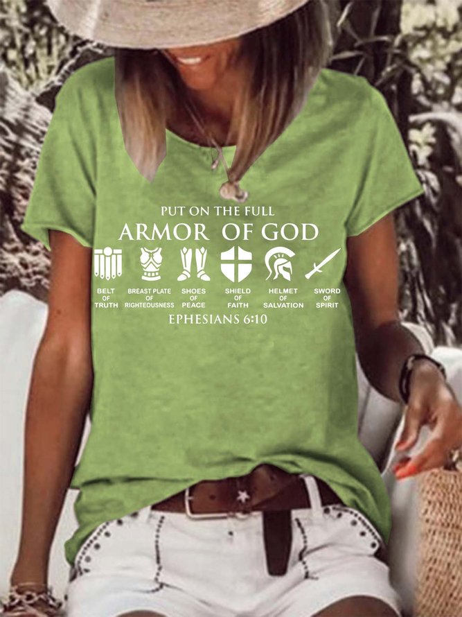 Put On The Full Armor Of God Crew Neck T-shirt