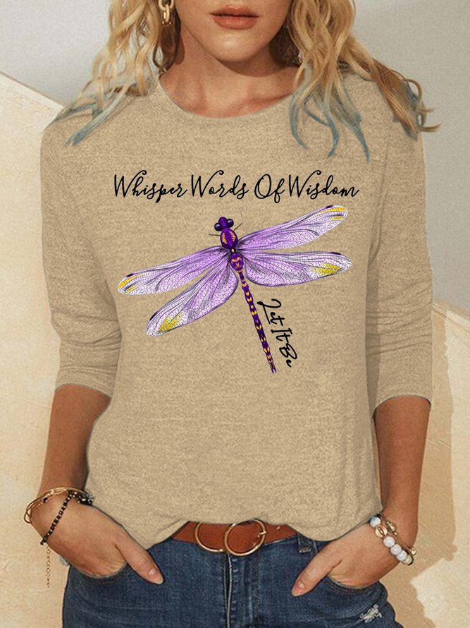 Dragonfly Whisper Words Of Wisdom Casual Tops