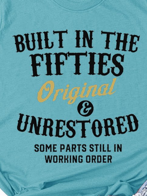 Funny Printed T Shirts With Fifties