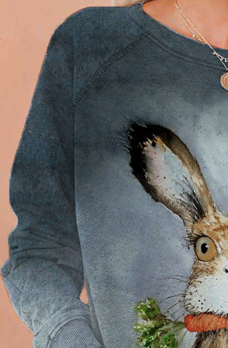 Rabbit Pattern Women's Sweatshirt