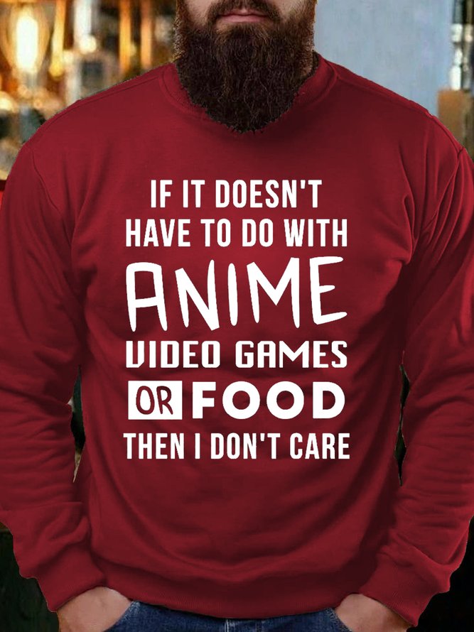 Anime Casual Long Sleeve Letter Sweatshirt