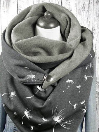 Winter Feather Pattern Scarf