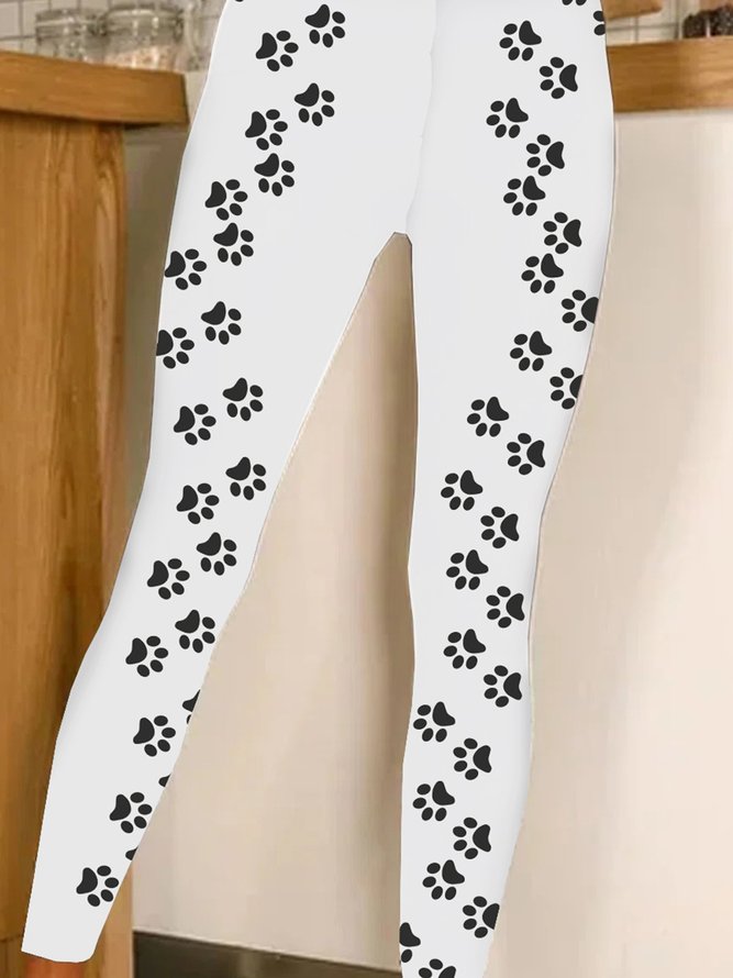 Black & White Paws Women's Pants