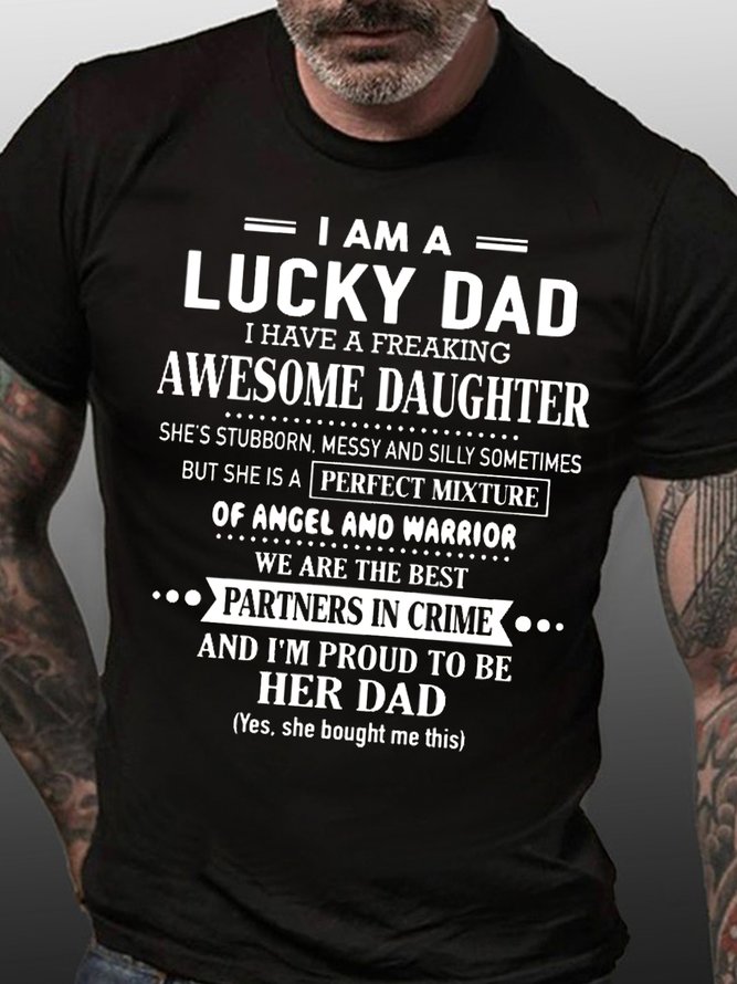 Lucky dad Funny Casual Shirts & Tops
