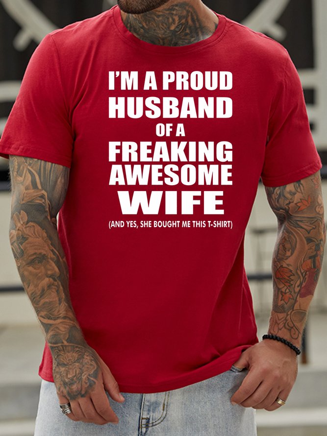 I'm A Proud Husband Of A Freaking Awesome Wife Tee