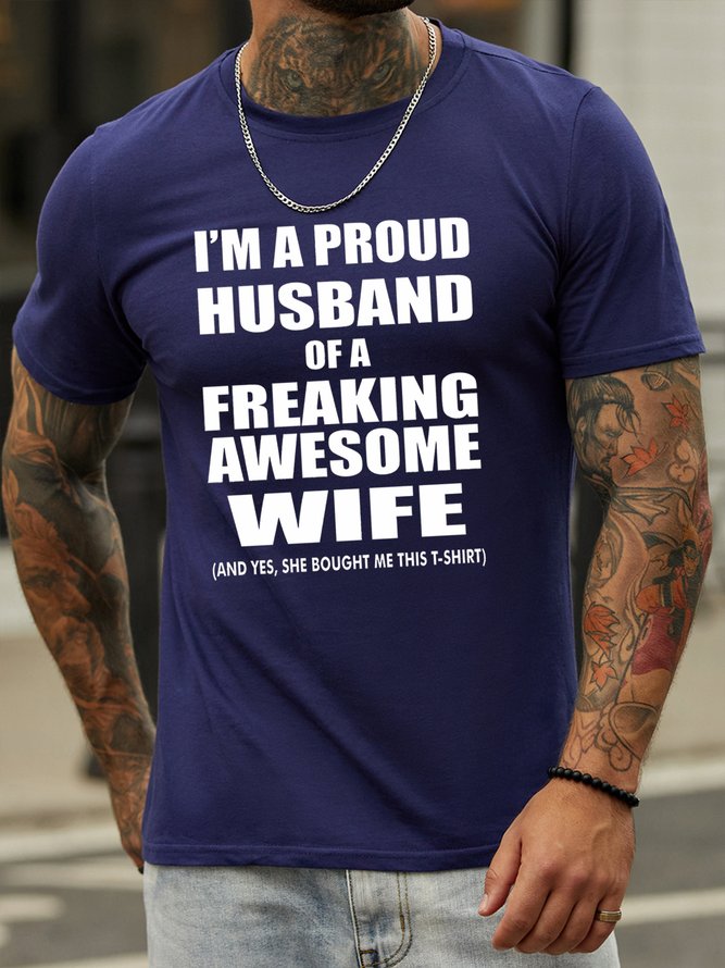 I'm A Proud Husband Of A Freaking Awesome Wife Tee