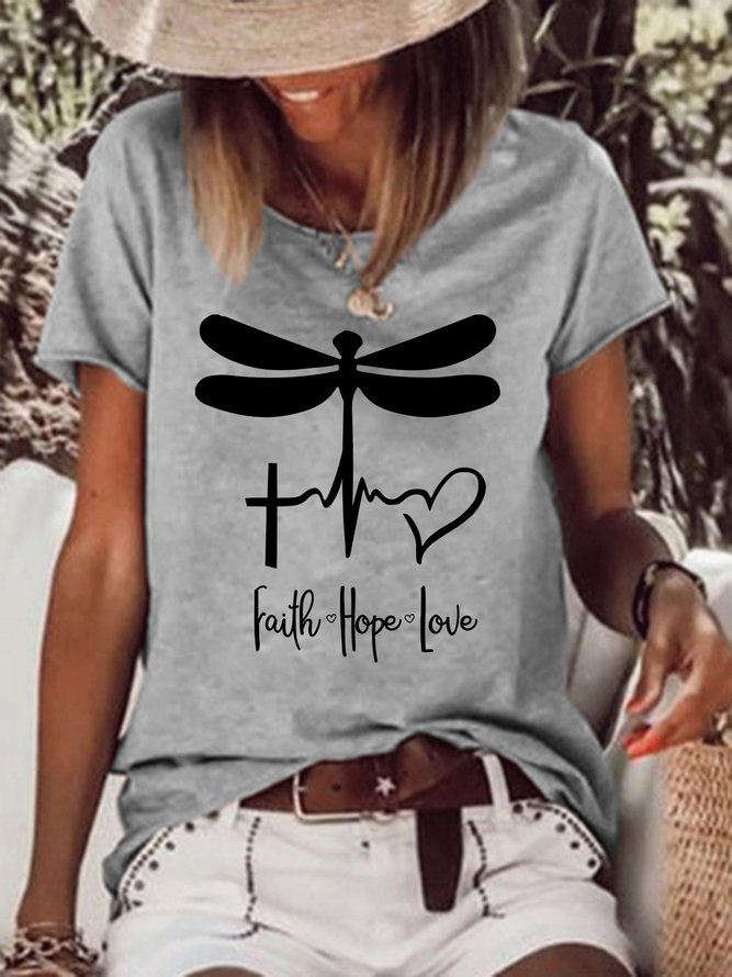 Dragonfly Faith Love Hope Women's T-shirt