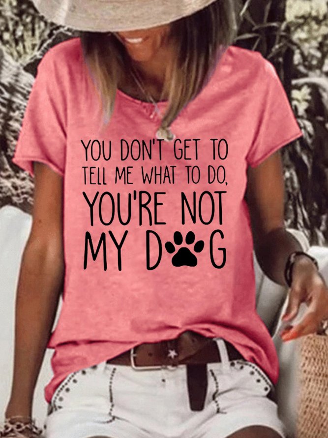 Dog Lover Funny Letter T-shirt