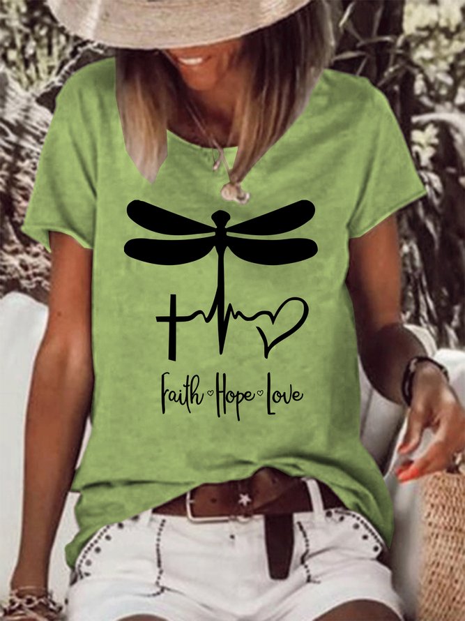Dragonfly Faith Love Hope Women's T-shirt