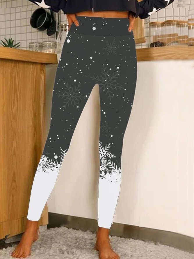 Christmas Snow Casual leggings