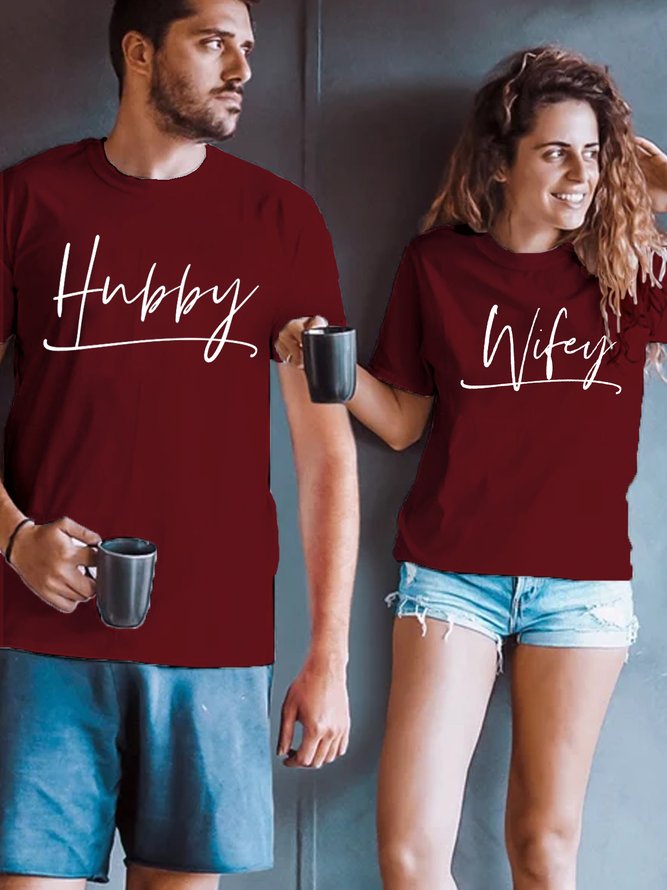 Wifey Hubby Couple T Shirts Lilicloth