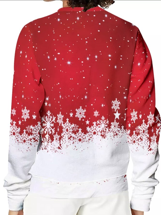 Christmas Crew Neck Casual Loosen Sweatshirt