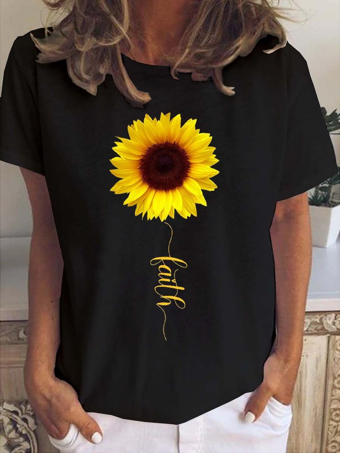 Sunflower Faith Women's Short sleeve tops