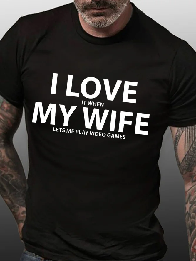 Funny I Love It When My Wife Lets Me Play Video Games T Shirt Lilicloth