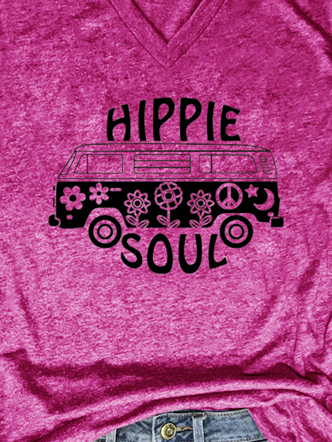 Hippie Soul Funny Print Shirts & Tops