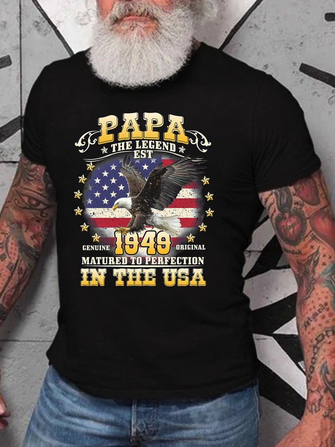 Eagle Papa Legend In 1949 Print Casual Shirts & Tops