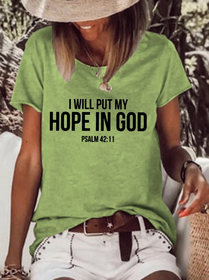 Women I Will Put My Hope In God Funny T-Shirt