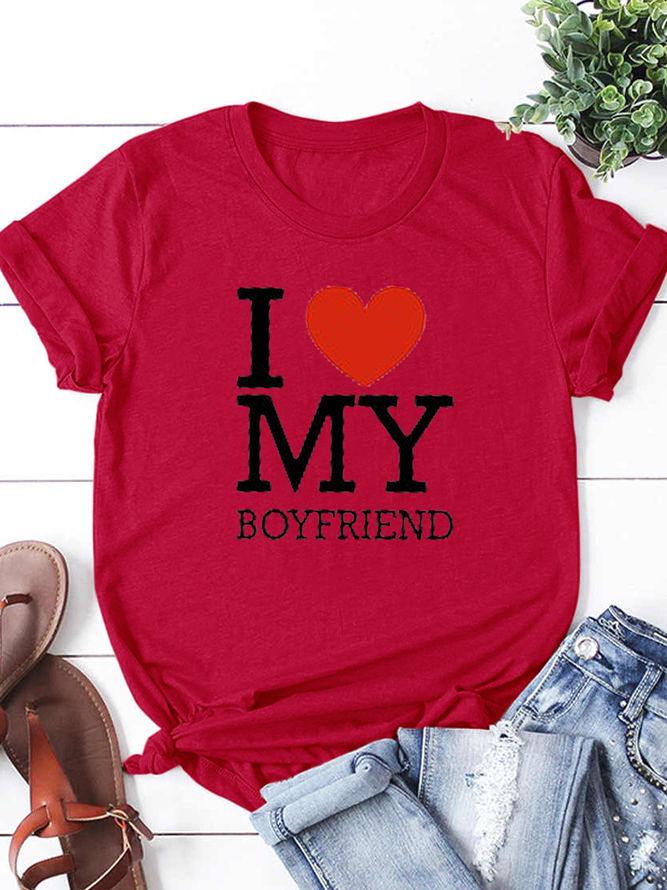 I Love My Boyfriend Valentine Shirts&Tops