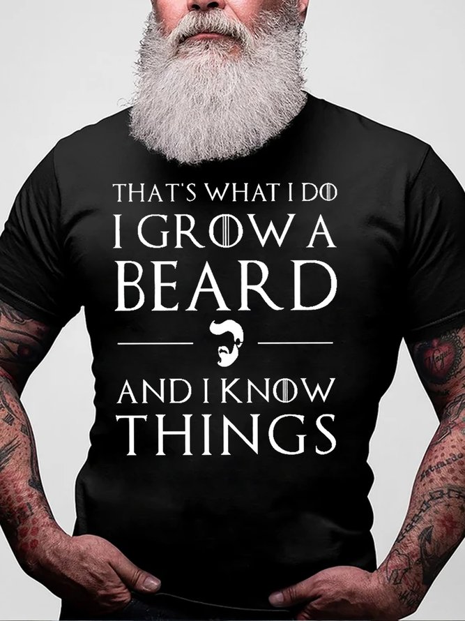 Funny Beard Casual Short sleeve T-shirt