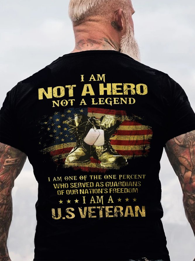 U.S Veteran Cotton Short Sleeve Short Sleeve T-Shirt
