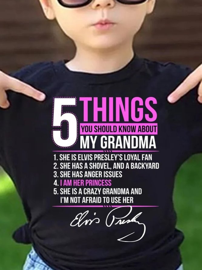 Grandma Things You Should Know About My Grandma T Shirt Cotton T Shirts Lilicloth