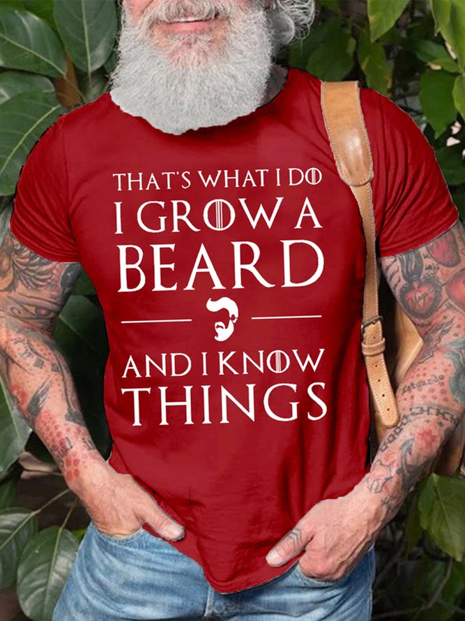 Funny Beard Casual Short sleeve T-shirt