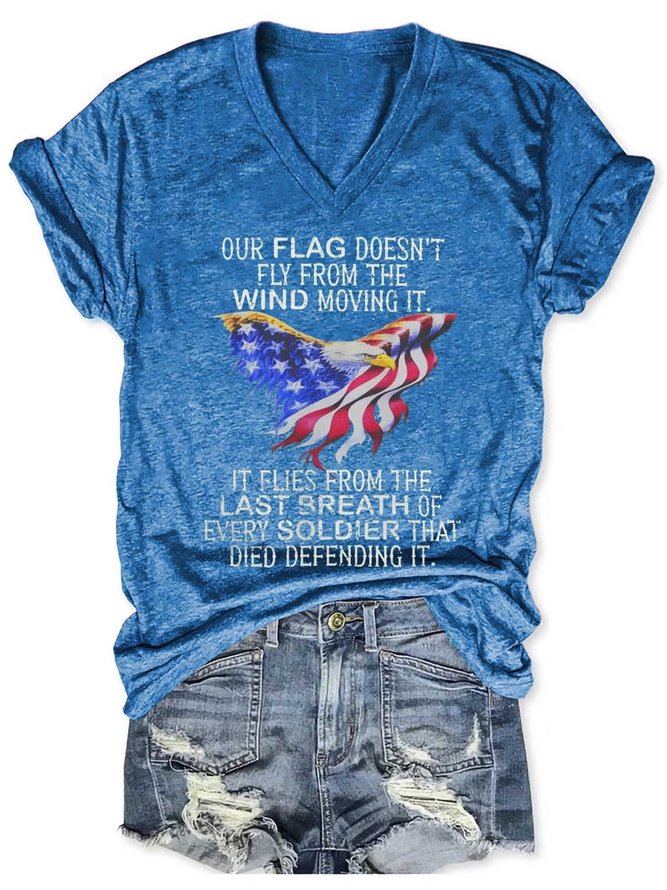 Our Flag Does Not Fly The Wind Moving Women’s Short Sleeve T-Shirt
