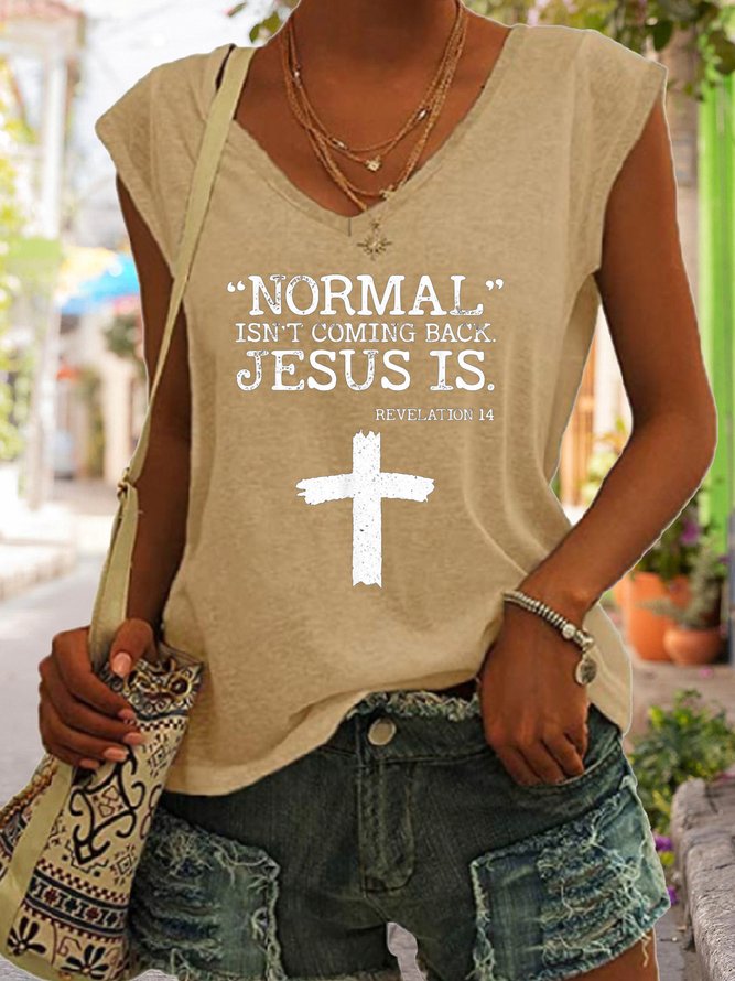 Normal Isn’t Coming Back Jesus Is Revelation 14 Tank Top