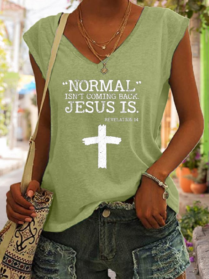 Normal Isn’t Coming Back Jesus Is Revelation 14 Tank Top