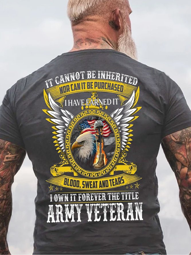 I OWN IT FOREVER THE TITLE ARMY VETERAN Casual Short Sleeve T-Shirt