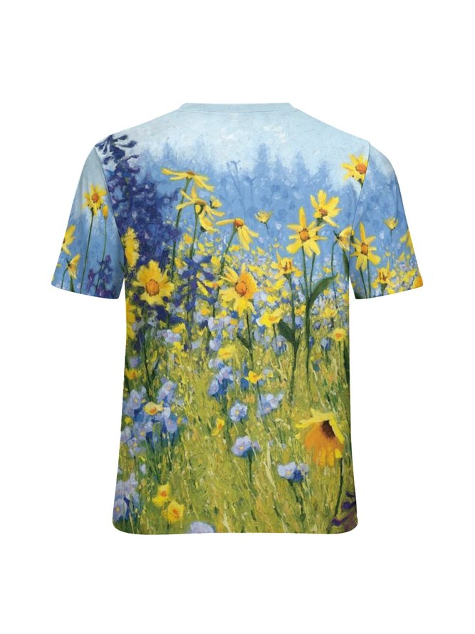 Fascinating flowers Art Print Casual Abstract Short Sleeve T-Shirt