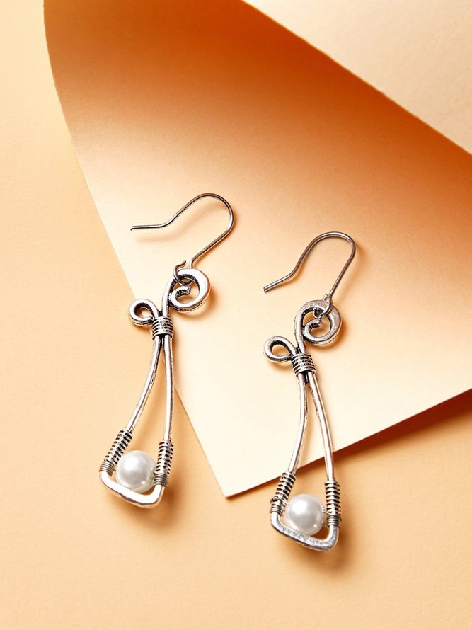 Sliver Casual Alloy Earrings