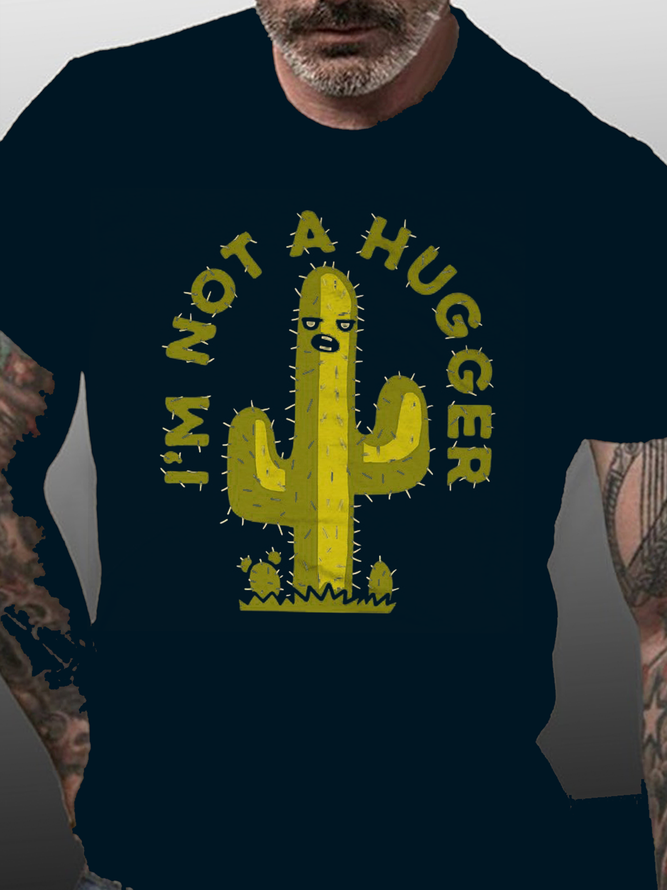 I'm Not A Hugger Cactus Shirts&Tops