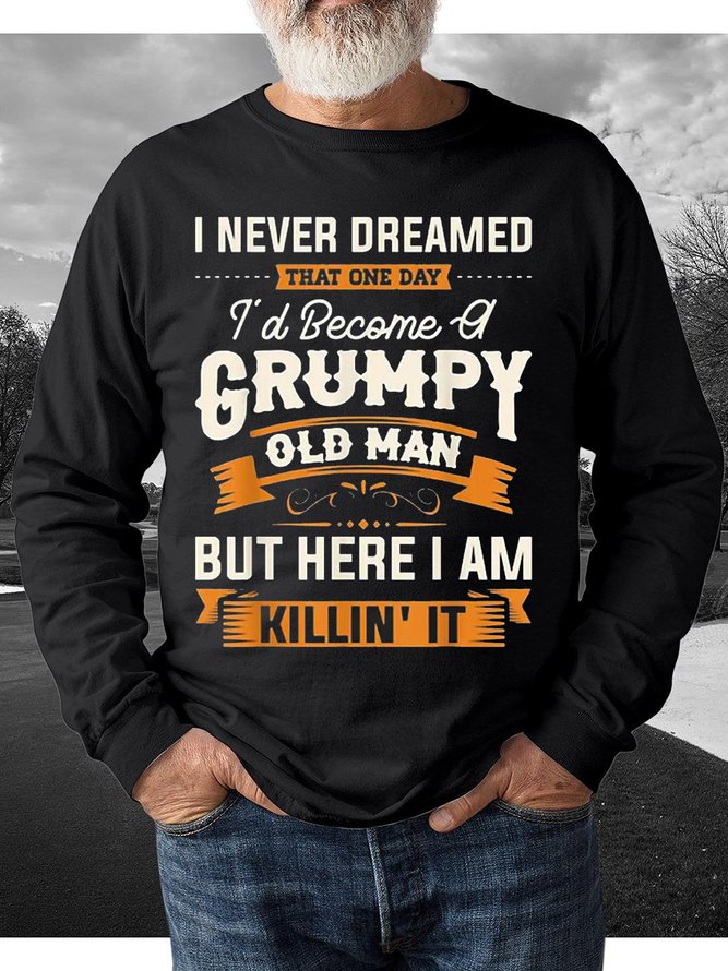 Men's Grumpy Old Man Long Sleeve Sweatershirt