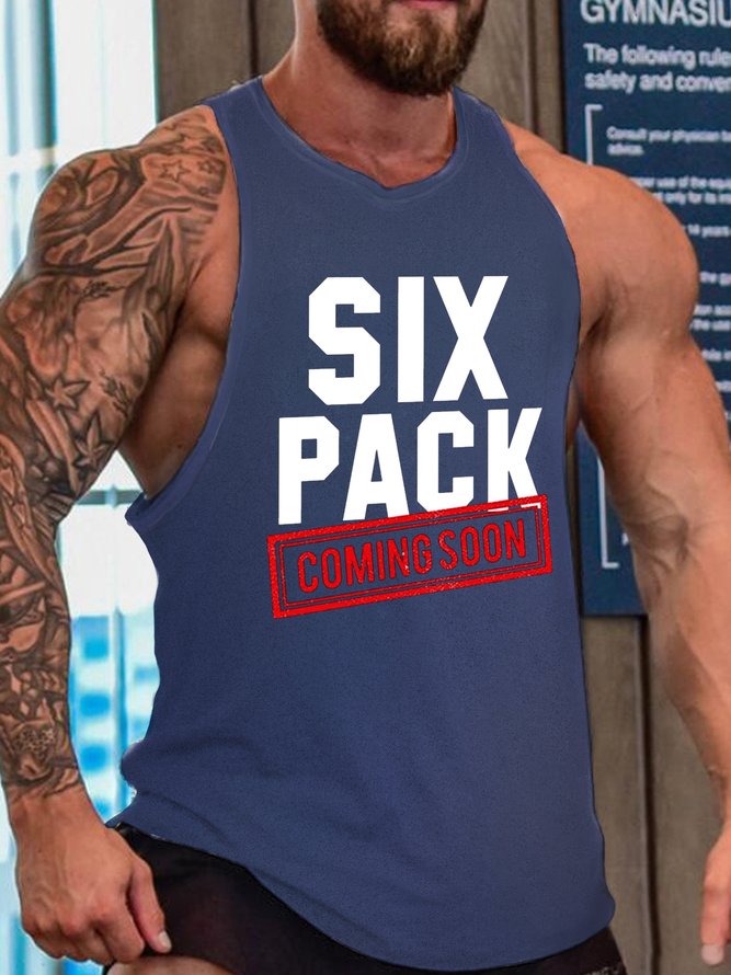 Six Pack Coming Soon Funny Fitness Crew Neck Top