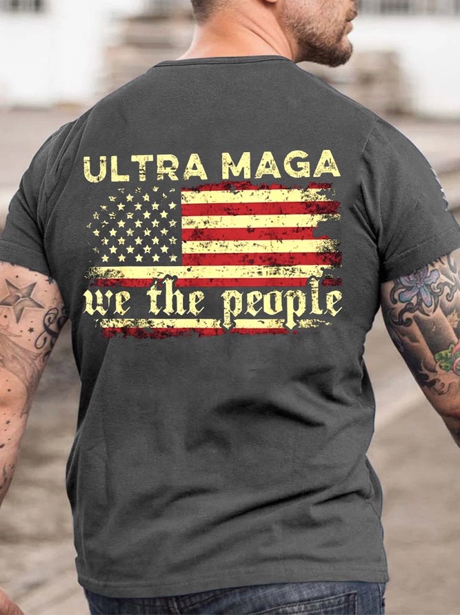 Funny Ultra Maga Vintage American Flag T-shirt