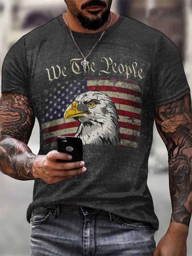 We Are People America Flag Short Sleeve Short Sleeve T-Shirt