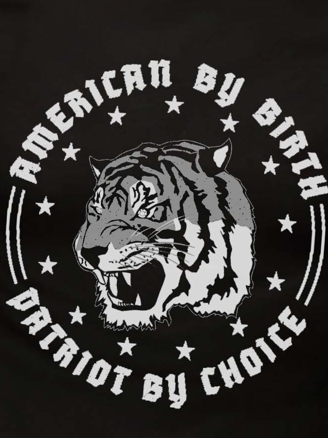 tiger men Short Sleeve Cotton T-Shirt