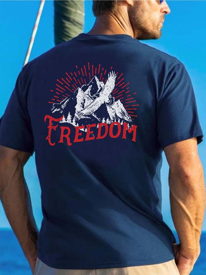 eagle men’s Crew Neck Cotton Loose T-Shirt