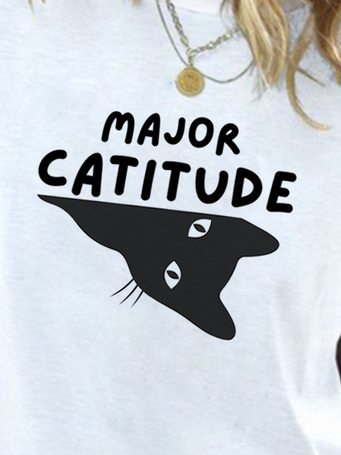 Lilicloth x Kat8lyst Major Catitude Women's Casual T-Shirt