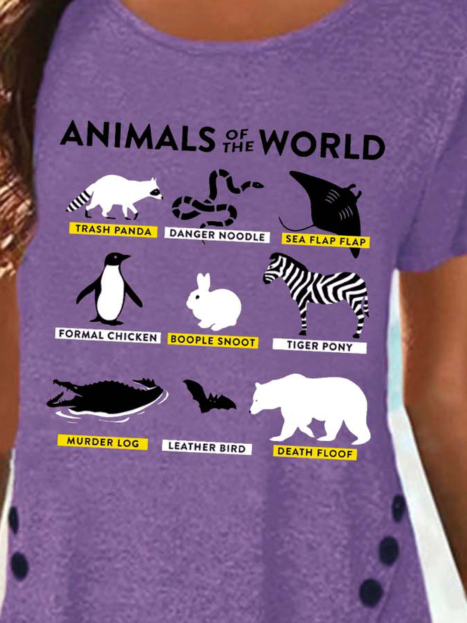 animal women’s Cotton-Blend Crew Neck T-Shirt
