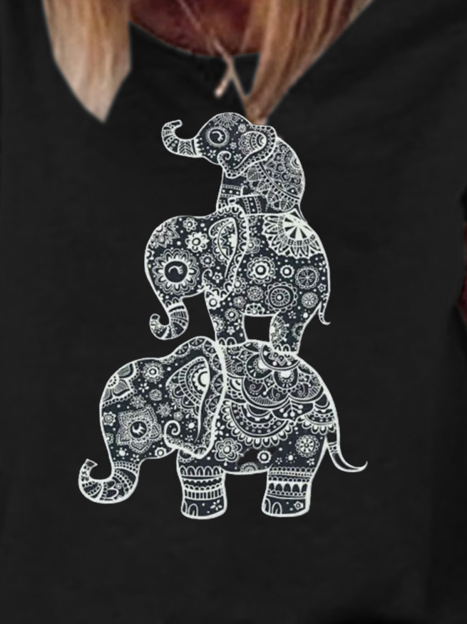 Three Elephants Women's Casual T-Shirt