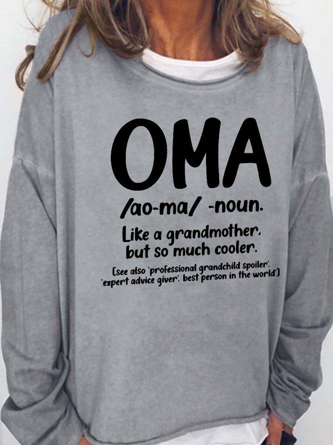 Women Funny Oma Grandmother Simple Sweatshirts