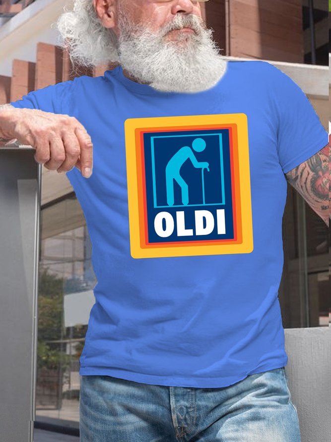 Mens Funny OLDI SUPERMARKET Casual Cotton T-Shirt
