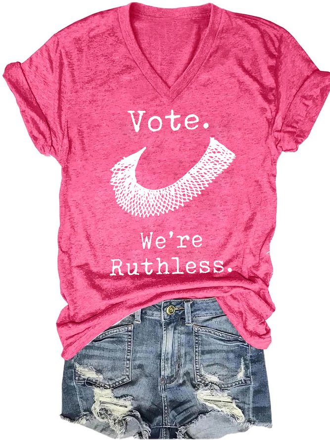 Womens Women Vote We're Ruthless V-Neck T-Shirt