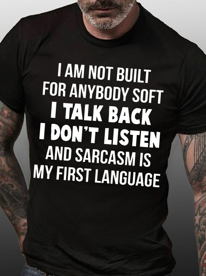 Mens I Am Not Built For Anybody Soft Casual Cotton T-Shirt