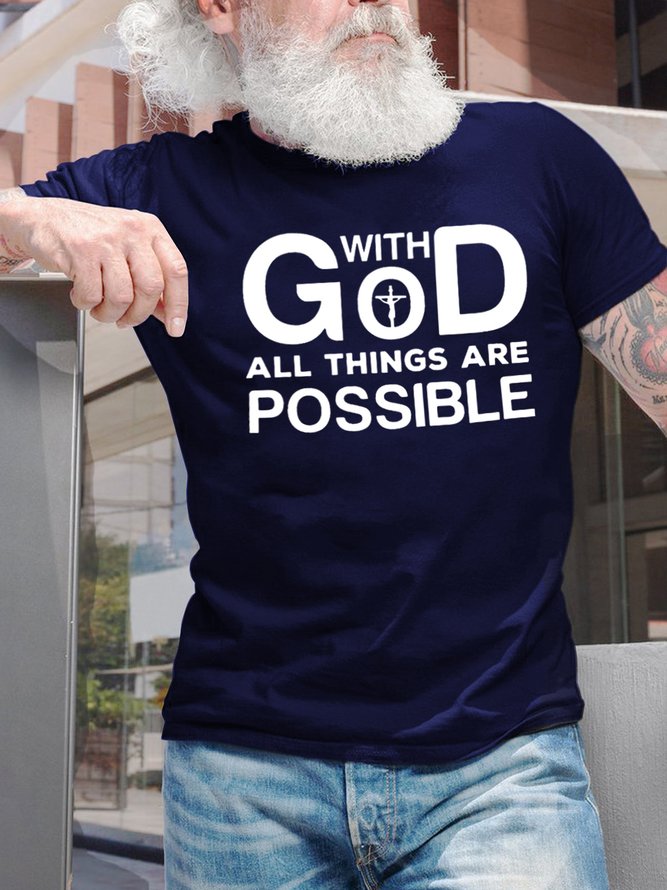 With God All Things Are Possible Men's T-Shirt